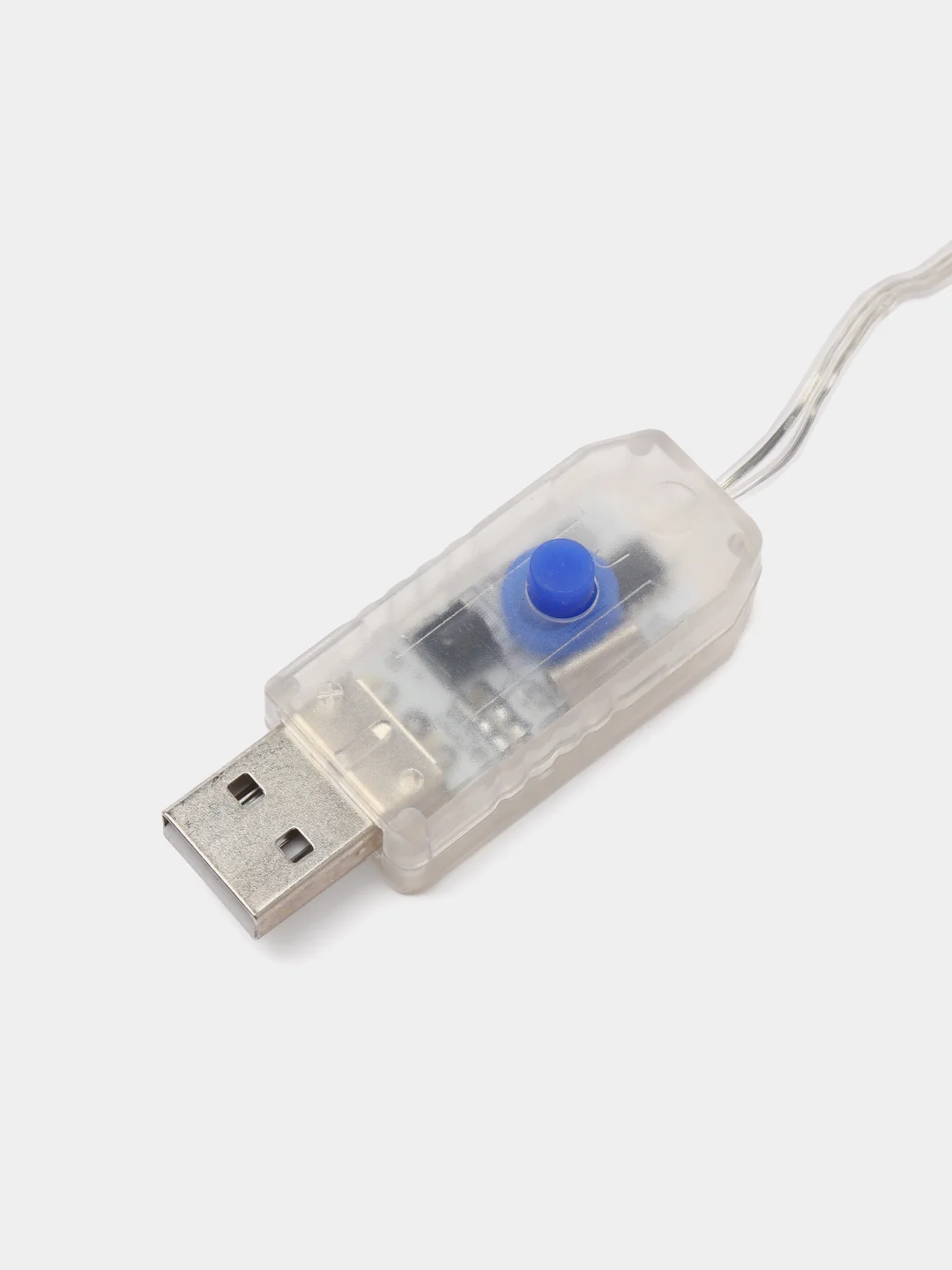 Белый гирлянда-штора занавес 3х3 м LED с пультом и крючками для подвешивания