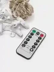 Белый гирлянда-штора занавес 3х3 м LED с пультом и крючками для подвешивания