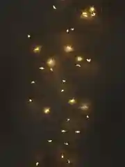 Белый гирлянда-штора занавес 3х3 м LED с пультом и крючками для подвешивания