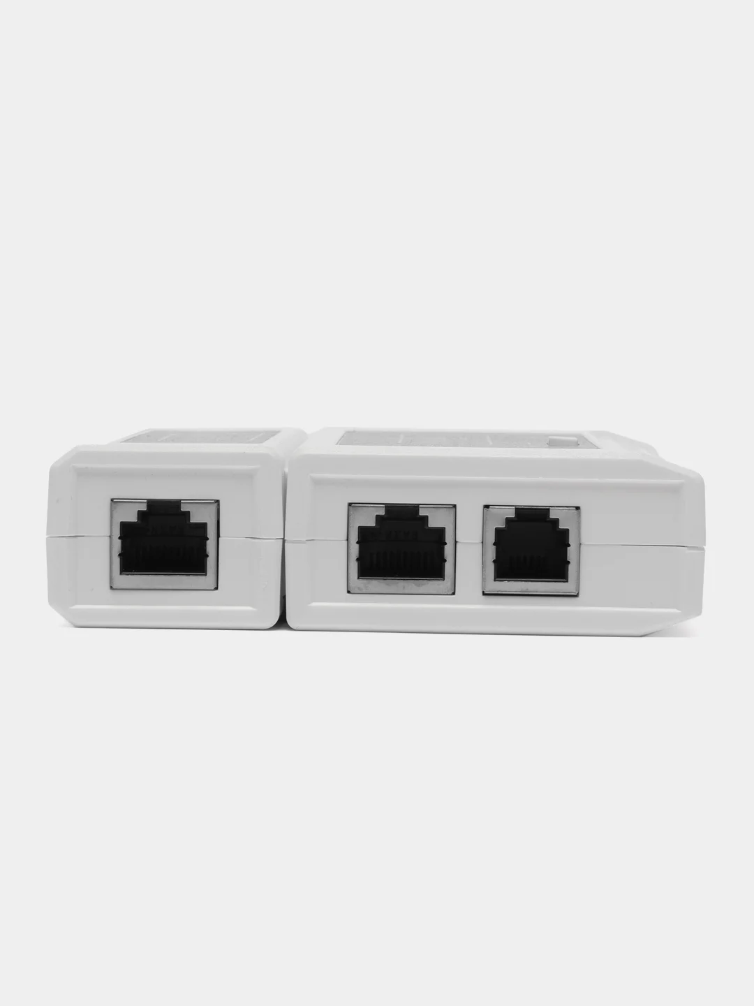Белый тестер сетевого LAN интернет кабеля RJ45 и телефонного кабеля RJ11