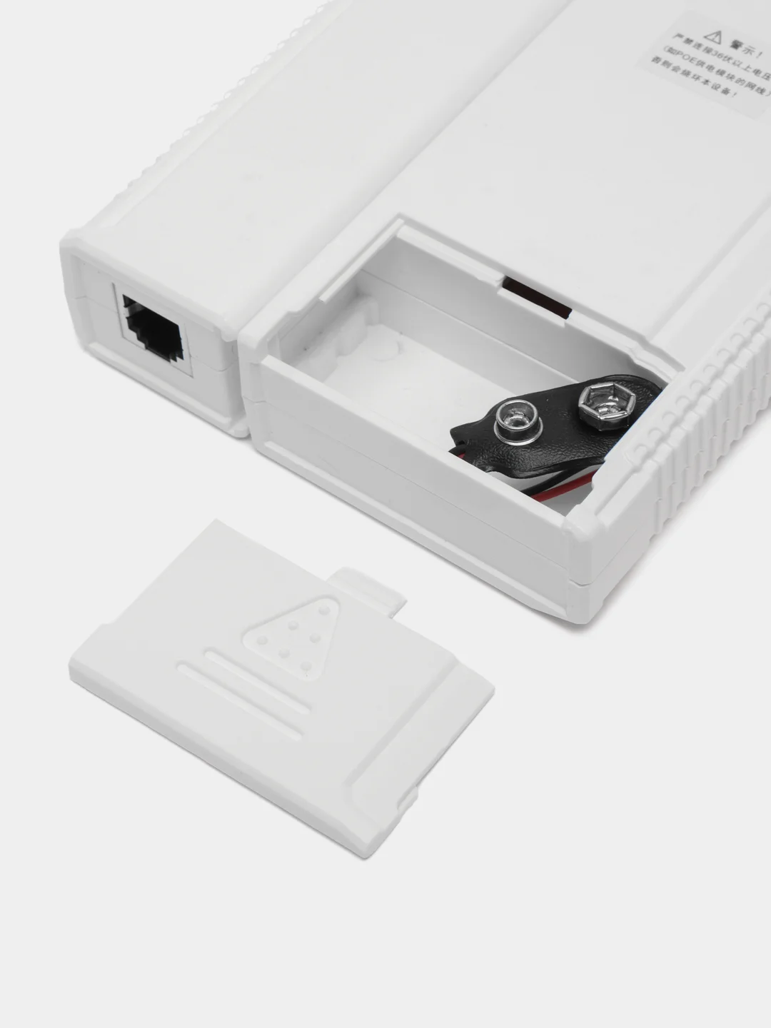 Белый тестер сетевого LAN интернет кабеля RJ45 и телефонного кабеля RJ11