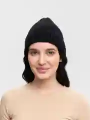 Черный шапка бини вязаная унисекс