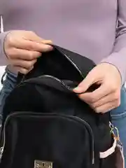Черный рюкзак женский, 2 цвета