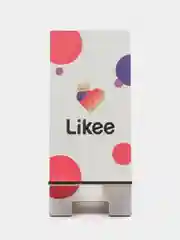 Деревянная подставка под телефон "Likee" ( на белом )
