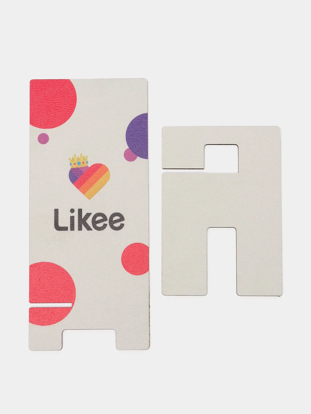 Деревянная подставка под телефон "Likee" ( на белом )