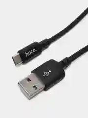 Красный кабель зарядный для телефона HOCO X14 для MicroUSB