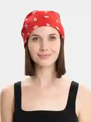 Красный платок на голову, унисекс