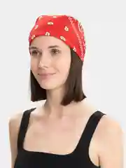 Красный платок на голову, унисекс