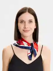 Аметистовый платок женский, атласный, с рисунком