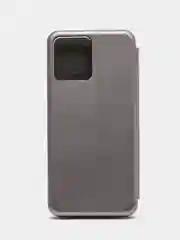 Серебряный чехол-книжка Realme C30/ C30S / Realme 50i PRIME (Реалми С30/ С30С / 50И Прайм)