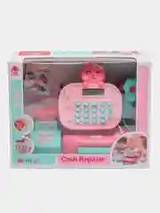 Розовый касса со звуком и светом, коробка, 33 х 16 х 25