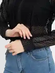 Черный бомбер-олимпийка Rowan Wear, спортивная, из сетки