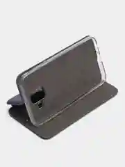 Серебряный чехол-книжка Samsung Galaxy A6 2018, Самсунг Галакси А6 2018