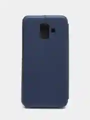 Серебряный чехол-книжка Samsung Galaxy A6 2018, Самсунг Галакси А6 2018