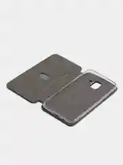 Серебряный чехол-книжка Samsung Galaxy A6 2018, Самсунг Галакси А6 2018