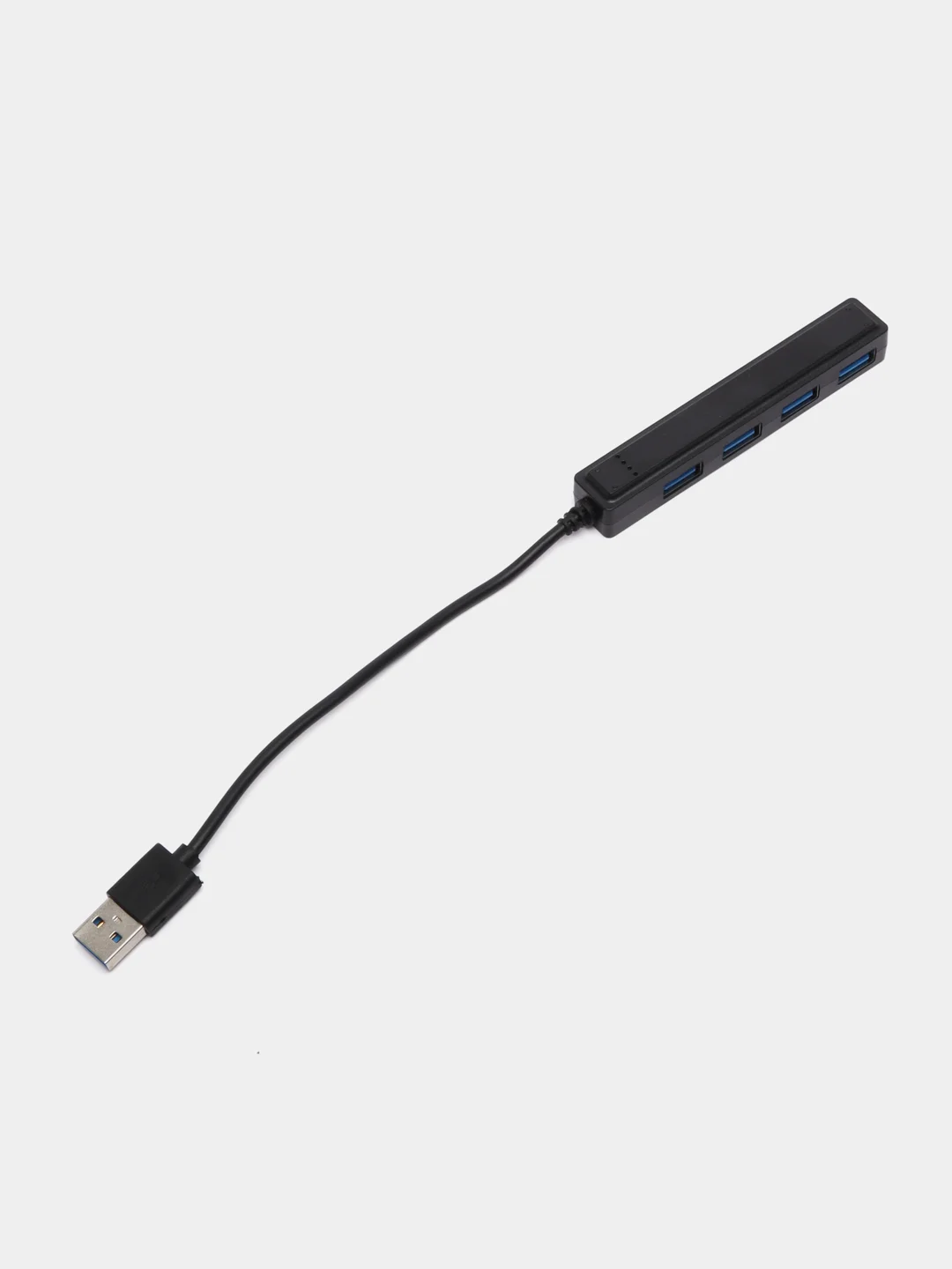 Черный разветвитель USB хаб с TYPE-C на 4 USB-порта, 0,2 метра