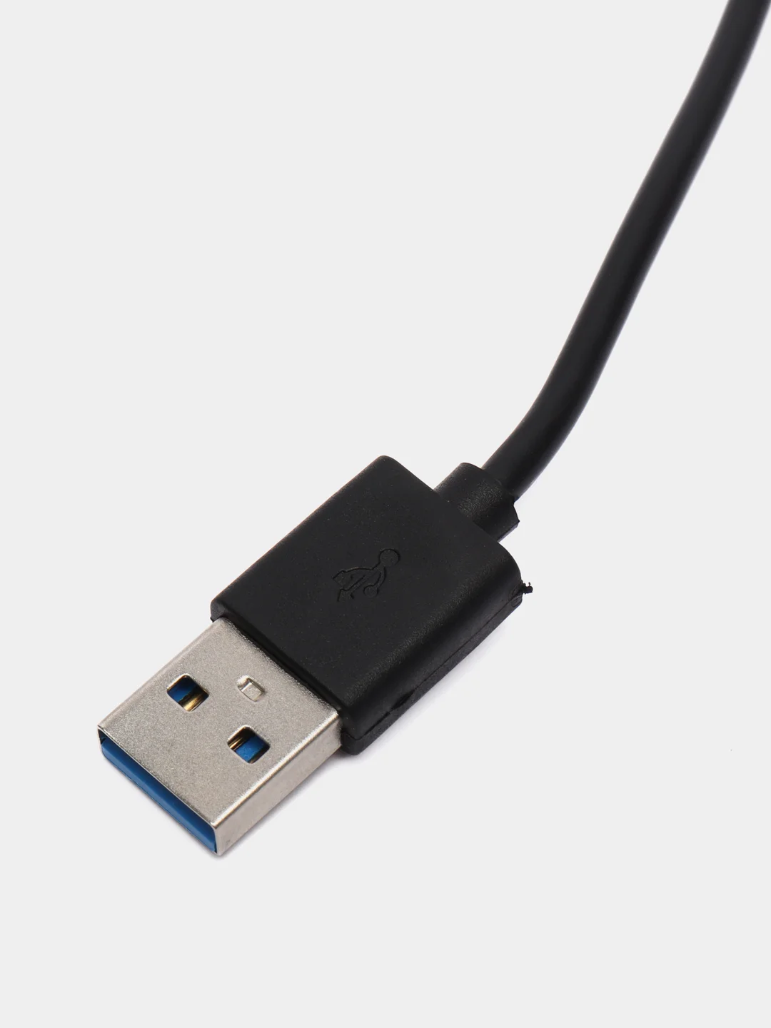 Черный разветвитель USB хаб с TYPE-C на 4 USB-порта, 0,2 метра