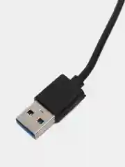 Черный разветвитель USB хаб с TYPE-C на 4 USB-порта, 0,2 метра