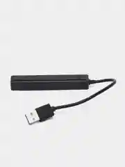 Черный разветвитель USB хаб с TYPE-C на 4 USB-порта, 0,2 метра