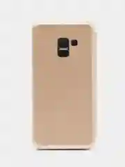 Золотой чехол-книжка на Samsung Galaxy A8 2018, Самсунг Галакси А8 2018