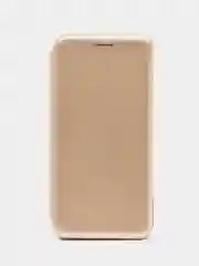 Золотой чехол-книжка на Samsung Galaxy A8 2018, Самсунг Галакси А8 2018