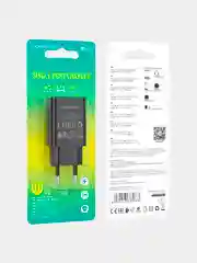 Черный зарядное устройство Borofone BA68A, 1 x USB