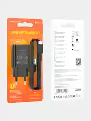 Черный зарядное устройство Borofone BA68A, 1 x USB