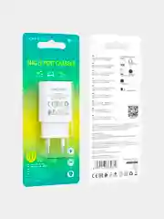 Белый зарядное устройство Borofone BA68A, 1 x USB