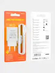 Белый зарядное устройство Borofone BA68A, 1 x USB