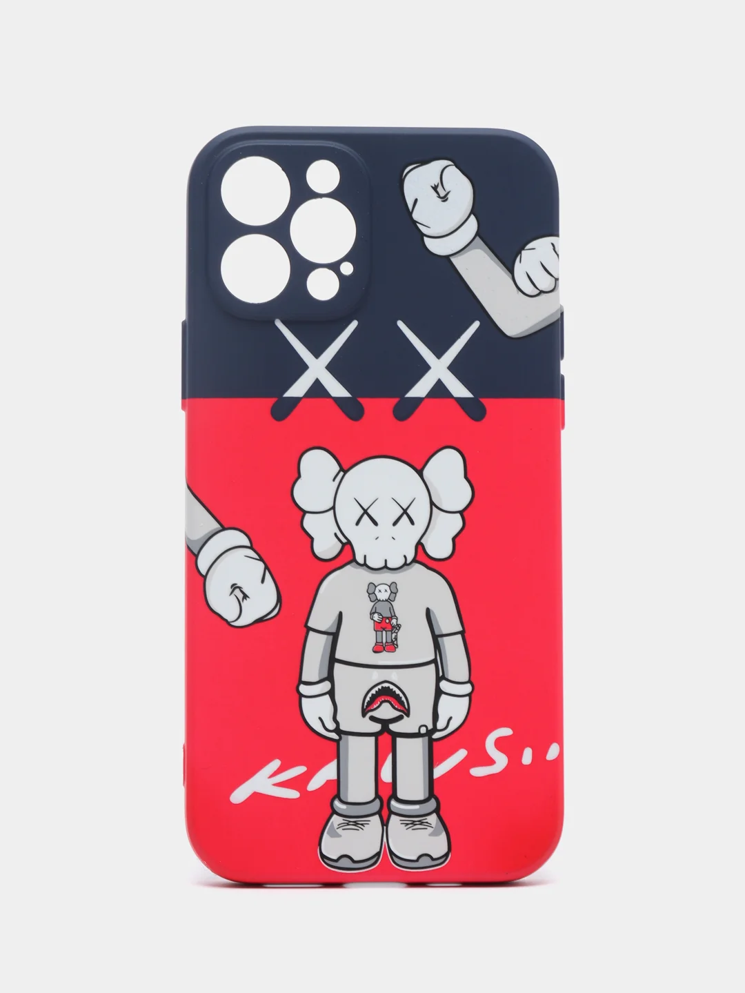 Красный светящийся чехол-накладка LUXO для iPhone 12 PRO с флуоресцентным рисунком KAWS