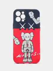 Красный светящийся чехол-накладка LUXO для iPhone 12 PRO с флуоресцентным рисунком KAWS