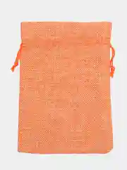 Оранжевый мешочек джутовый, подарочный