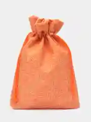 Оранжевый мешочек джутовый, подарочный