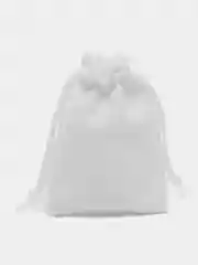 Белый мешочек джутовый, подарочный