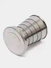 Белый стаканчик складной металлический (75/150мл)