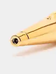 Золотой вибратор женский с упругой головкой, встроенный аккумулятор от USB