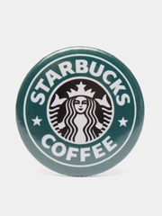 Значок Starbucks кофе, 37 мм, металлический