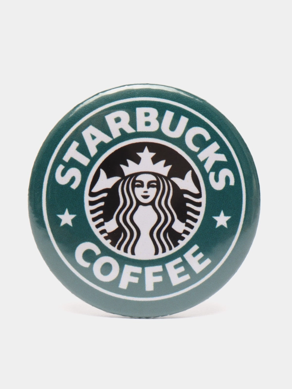 Значок Starbucks кофе, 37 мм, металлический