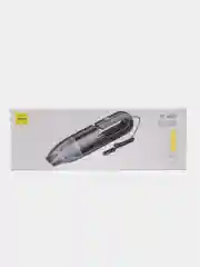 Тёмно-серый пылесос автомобильный портативный беспроводной и проводной 12V, 120W Мощный