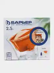 Оранжевый кувшин-фильтр для воды БАРЬЕР "Гала", оранжевый, пластик, 2,5 л