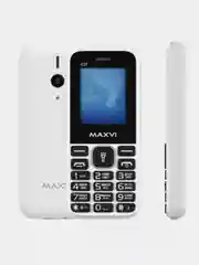 Белый мобильный телефон Maxvi C27, аккумулятор 600 мАч