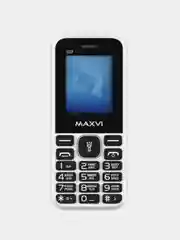 Белый мобильный телефон Maxvi C27, аккумулятор 600 мАч
