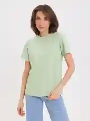 Мятный футболка женская BEJAMPER, однотонная, хлопок