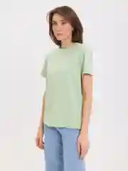 Мятный футболка женская BEJAMPER, однотонная, хлопок