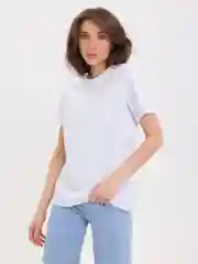 Белый футболка женская BEJAMPER, однотонная, хлопок