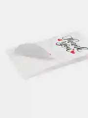 Красный набор наклеек с надписью "Thank you", "Спасибо"