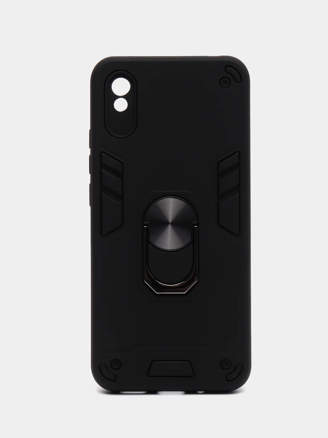 Хром чехол Xiaomi Redmi 9A, Сяоми Редми 9А противоударный с металлической подставкой кольцом