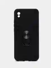 Хром чехол Xiaomi Redmi 9A, Сяоми Редми 9А противоударный с металлической подставкой кольцом