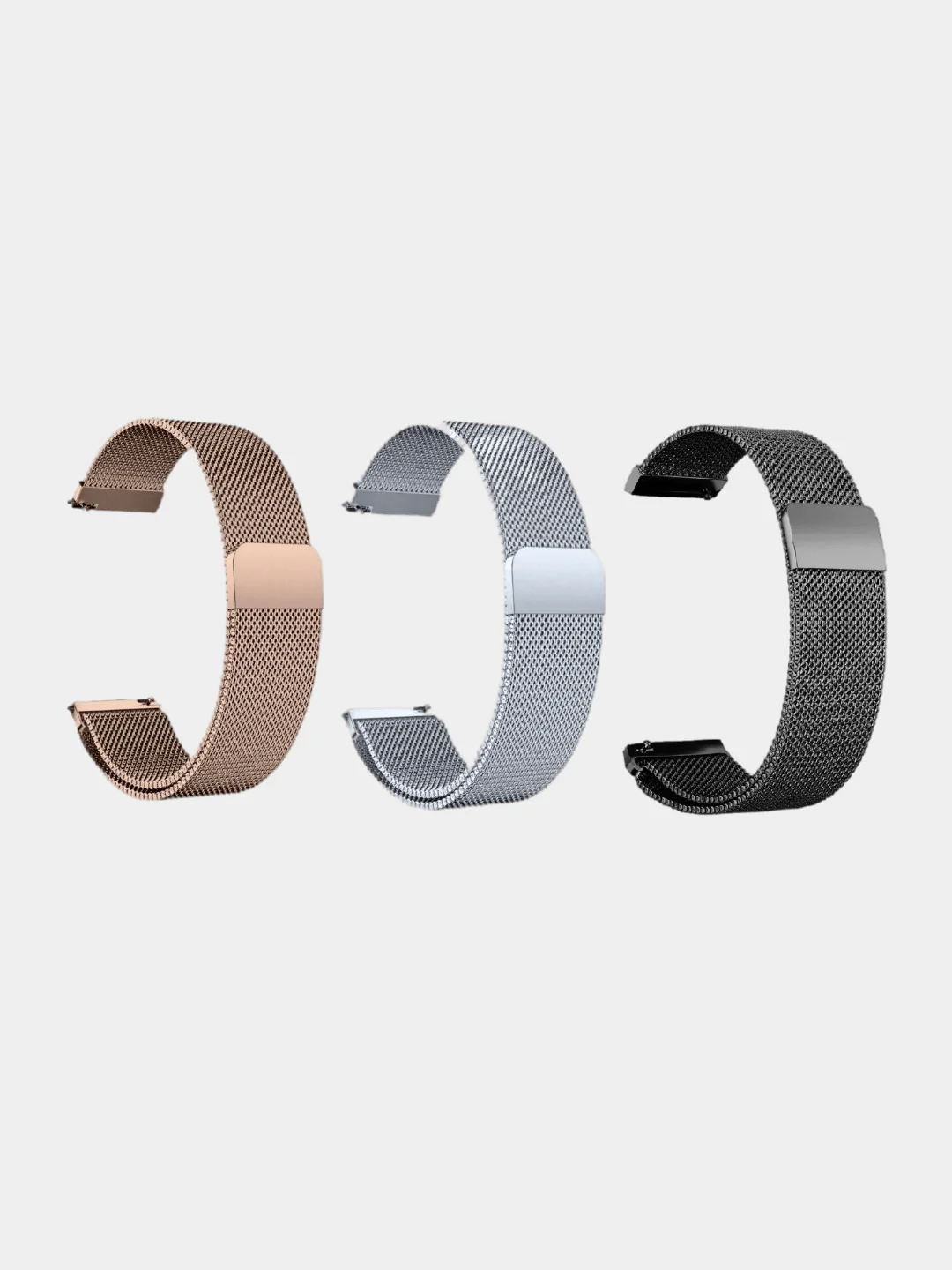 Пастельно-коралловый стальной ремешок "Миланская Петля" для Amazfit, Huawei, Haylou, Samsung Galaxy Watch