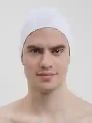 Белый шапочка для плавания, тканевая, для бассейна, унисекс, нейлоновая шапка